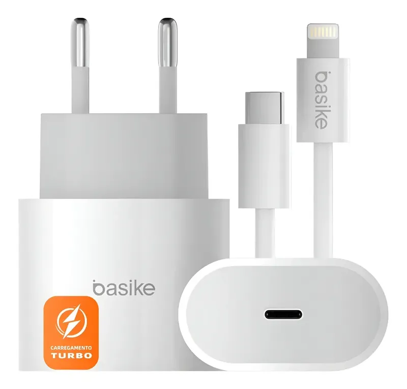 Carregador Para Iphone Turbo Cor Branco