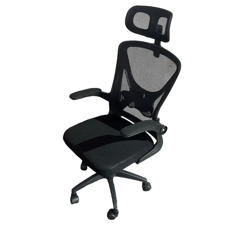 Cadeira Escritório LOG Ajuste de Altura Braço Ajustável Giratória Espuma Reciclável Mesh Kw-g699 Preta