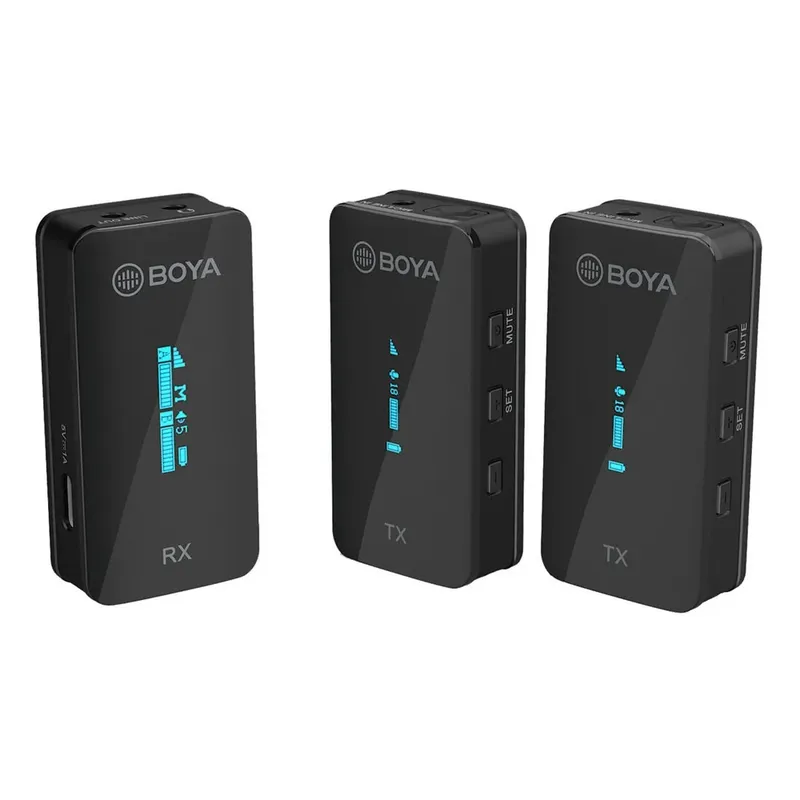 Microfone Boya By-m1v4, Sem Fio, P/ USB C, Lapela 2.4g,Preto