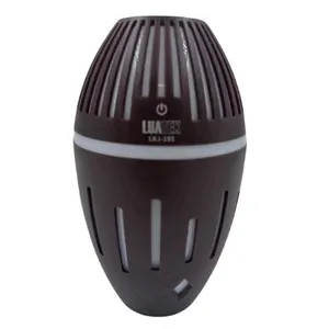 Difusor De Aromas E Umidificador Madeira 320ml Com LED Cor Madeira Escura