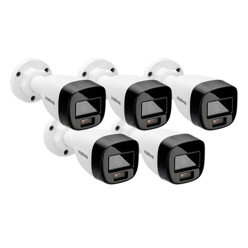 Kit 5 Câmeras Vhd 1220 B Full Color Full Hd 1080p Visão Noturna Colorida 20m Proteção Ip67 Intelbras