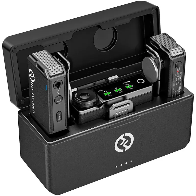 Sistema Microfone Duplo Hollyland Lark Max Duo Wireless Para Câmeras, Filmadoras E Smartphones (2.4ghz)