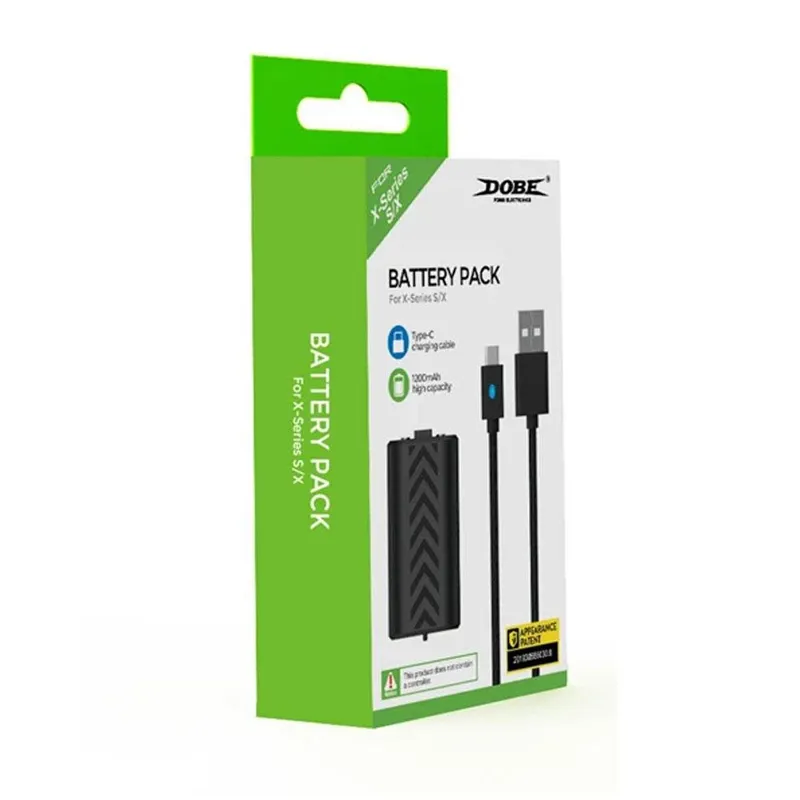 Bateria Recarregável + Cabo Usb Tipo C Preto Para Controle Xbox Series X S Completo