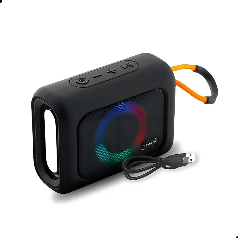 Caixa De Som Bluetooth Com LED Tws Tomate Mts-1001