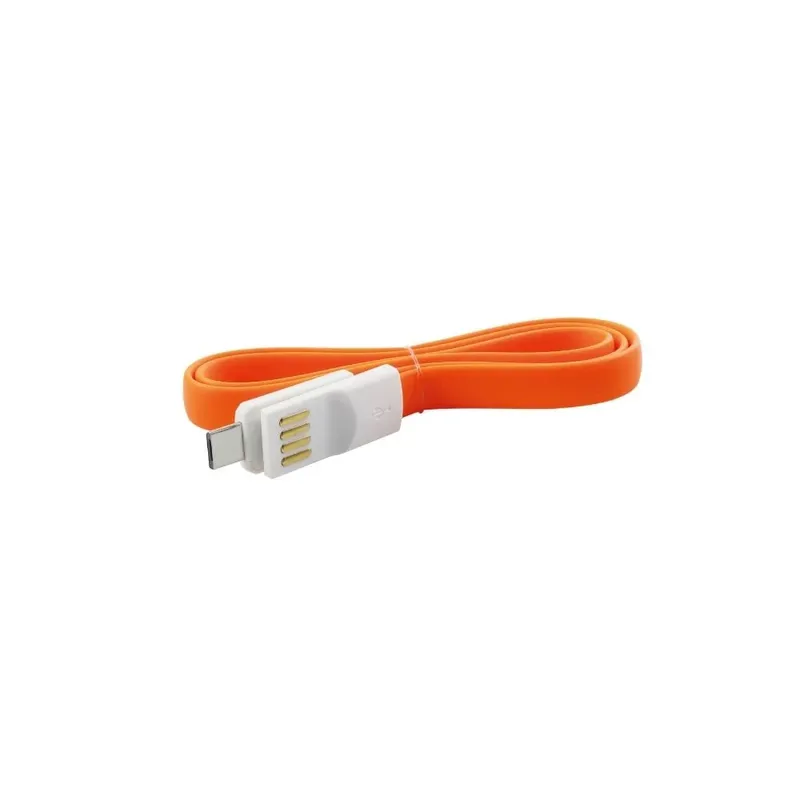 Mini Cabo Flat Type C Oex Cb701 - 50cm Laranja
