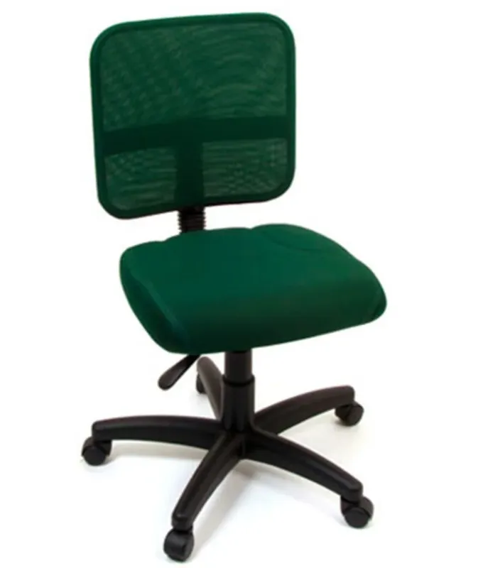 Cadeira Secretária Design Office Móveis Com Back System Linha Tela Mesh Verde
