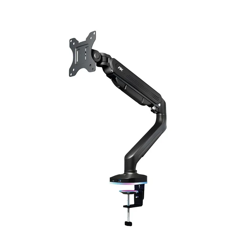 Suporte de Mesa Articulado para Monitor de 17" a 49" PIX, com Pistão a Gás, Preto - PX-GA49-S