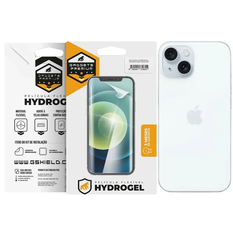 Película Para Iphone 15 Plus, Traseira Hydrogel Hd - Gshield