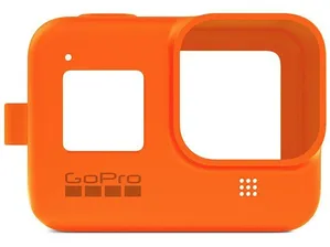 Capa Silicone Gopro Hero 8 + Cordão Ajustável - Sleeve + Lanyard Cor Laranja
