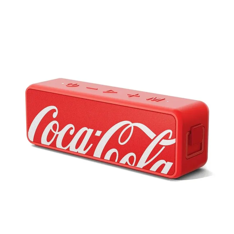 Caixa De Som Com Baixos Acentuados Vermelha | Sound Box Coca-cola - Iwill