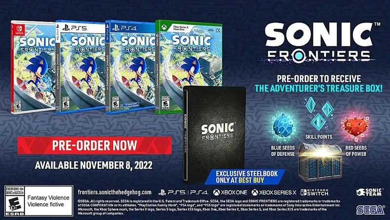Jogo Sonic Frontiers - XBOX Series X|s