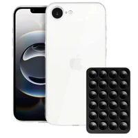 Capa Crystal Slim Para Iphone 16e + Ventosa Preta Gshield