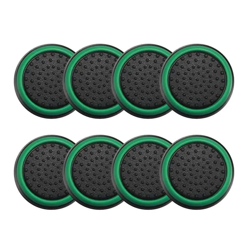 8 Pares De Grips P/ Controle Anti Derrapante Silicone Botão Analógico Do Joystick Cor: Verde Escuro.