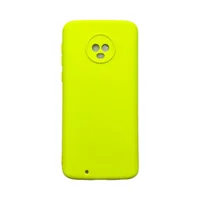 Capa Moto G6 Silicone Aveludada Colorida Capinha Anti Impacto Moto G6:amarelo 02