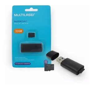 Cartão De Memória Multilaser 8GB 2 Em 1 Mc161