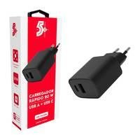 Carregador Parede Duplo Usb Tipo C Pd 20w Turbo Garantia 1 A