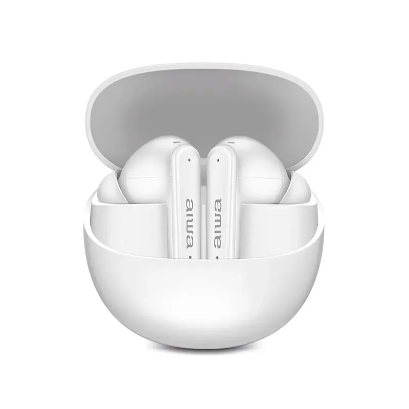 Fone De Ouvido Eardbud Aiwa Aws-eb-04-b Bluetooth Ipx4 Anc 26 Horas De Bateria - Branco