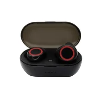 Fone De Ouvido In-ear Bluetooth Sem Fio Y50 Preto E Vermelho Cor:preto E Vermelho