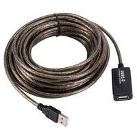 Cabo Extensor USB A Macho para USB A Fêmea MD9, com Repetidor, 10 Metros, Preto - 7438