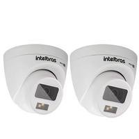 Kit 2 Câmeras De Segurança Intelbras Multi Hd 20m Vhd 1120 D Full Color Imagem Colorida Noite E Dia