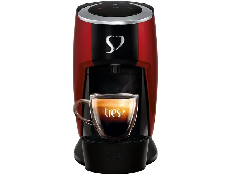 Cafeteira Tres 3corações, Touch, Vermelha, Para Café Espresso Automática - 2003899 - 220v