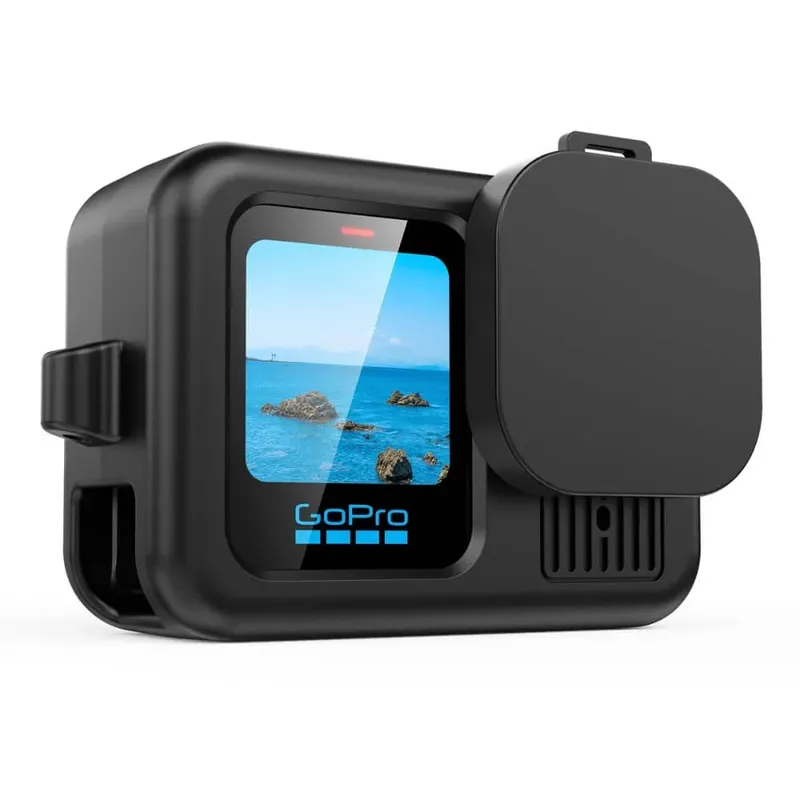 Capa De Silicone Para Hero 13 Black + Tampa Lente + Porta Lateral + Películas Cor:preto