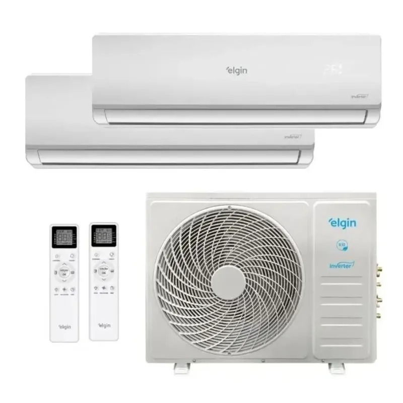 Ar Condicionado Bi-split Inverter Elgin 18.000 Btus Quente E Frio 220v (2x Evap Hw 12.000) Plus R-32 Wi-fi