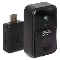 Campainha C/ Câmera Wifi Sem Fio Inteligente Ca203 - Knup Preto