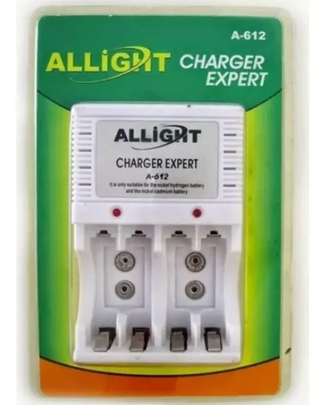 Carregador De Pilha Aa Aaa Bateria 9v Recarregável Bivolt