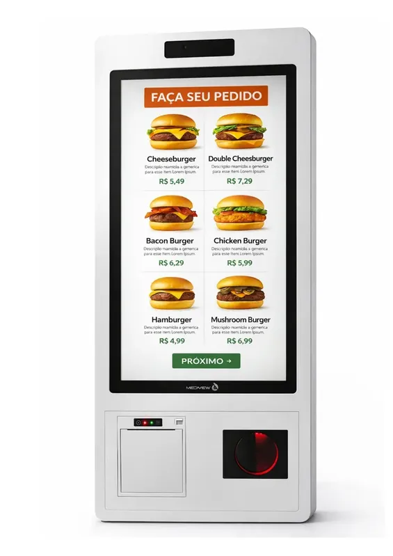 Totem Auto Atendimento 27 " Com Impressora E Leitor