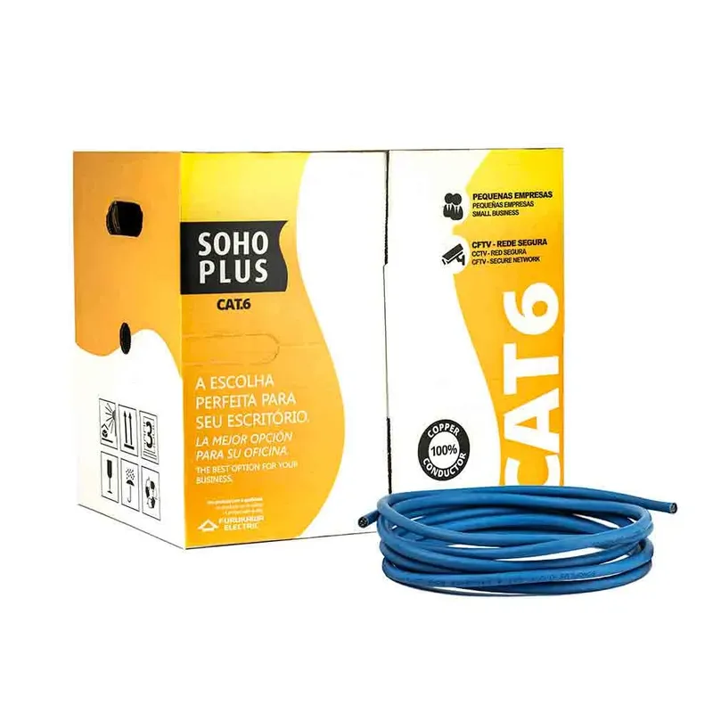 Cabo De Rede Cat6 Furukawa Sohoplus Azul - 3 Metros