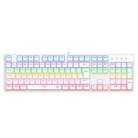 Teclado Mecânico Gamer T-Dagger Rebel, RGB, Full Size, Switch Dust-proof Marrom, USB, ABNT2, Branco - T-TGK328W-BR