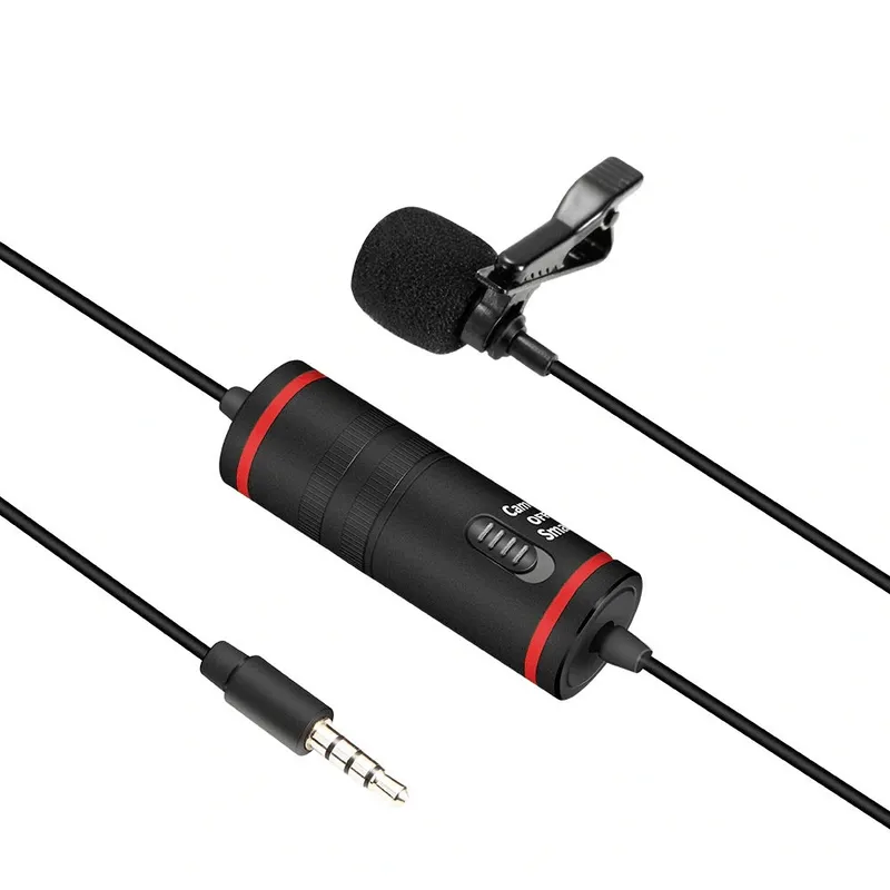 Microfone De Lapela Mamen Profissional KM-D2, Bateria Interna, Para Smartphones, Câmeras E Notebooks