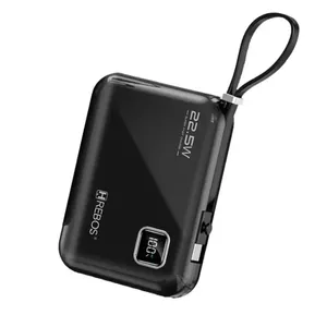 Power Bank Hrebos Powersquare 10.000mah Cor Preto Carregador Portátil Rápido Alta Capacidade Para Celular Modelo Pb-927
