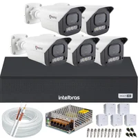 Kit 5 Câmeras Full Color C/áudio Dvr Intelbras 8 Canais S/hd