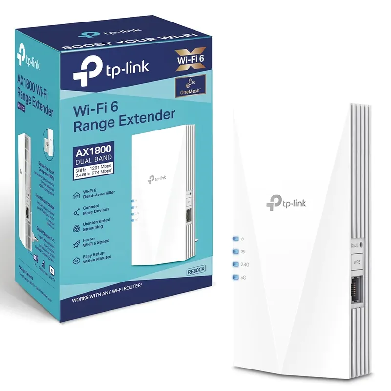 Extensão Tp-Link Re600x, Wi-Fi 6, Ax1800, Dual Band