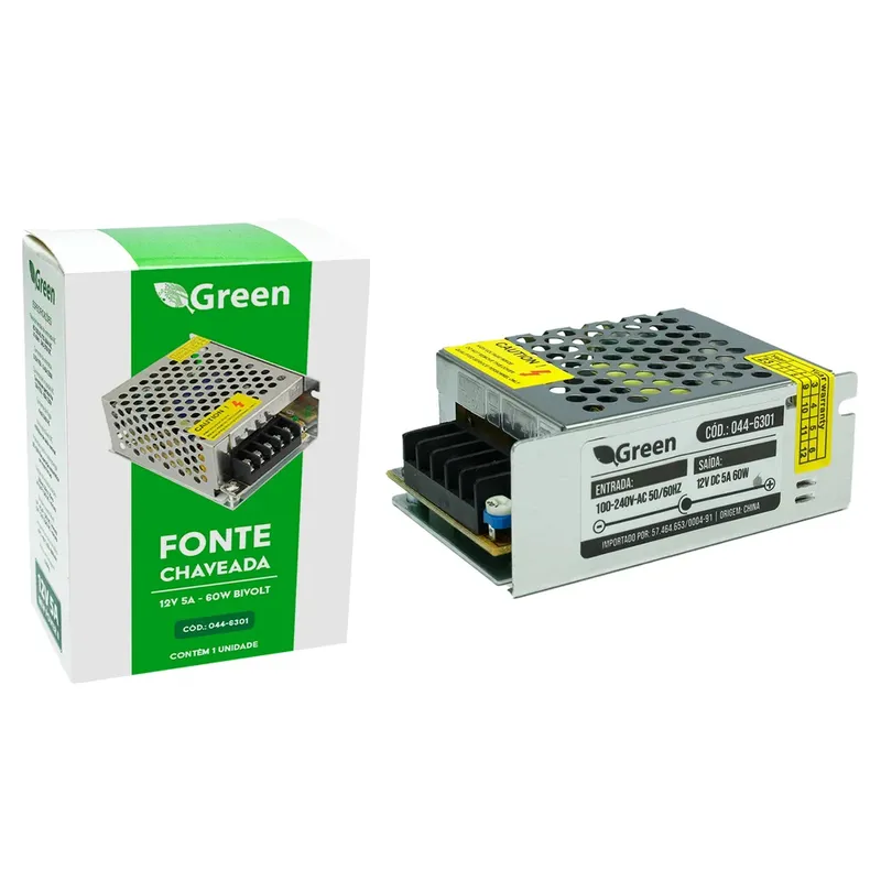 Fonte Chaveada Metal 12v 2a 24w Bivolt Com Trimpot Regulador