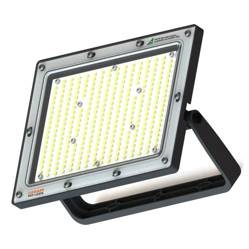 Refletor 400w LED Osram 36000lm Slim Bivolt Ip66 Branco Frio