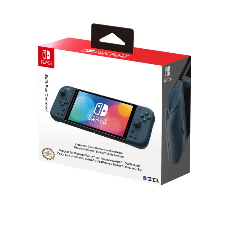 Controle Portátil Hori Split Pad Compact (azul Meia-noite) - Licenciado Oficialmente Nintendo