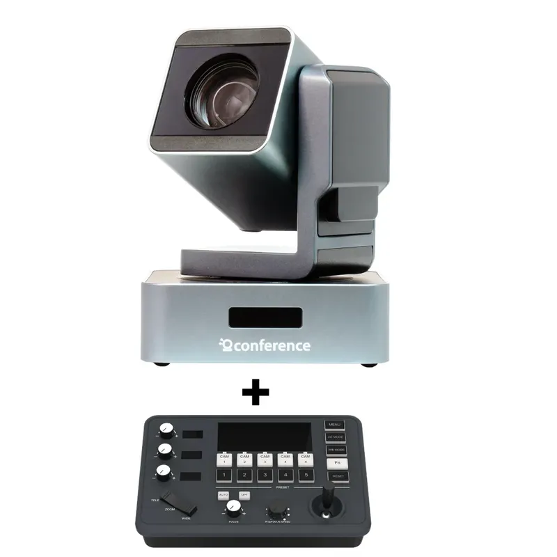 Kit 1 Câmera Mini PTZ 20X Full HD com Joystick – Transmissão Cristã de Cultos e Missas com Qualidade e Controle Preciso