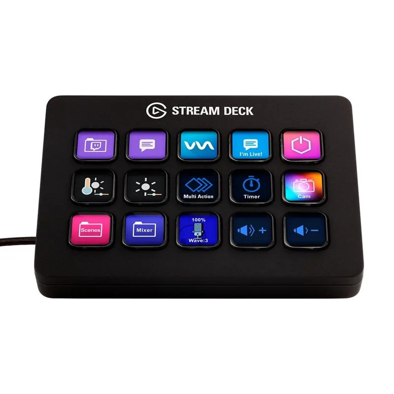 Mesa Controladora Streaming Elgato Stream Deck MK.2, 15 teclas LCD, USB, Branco - 10GBA9911