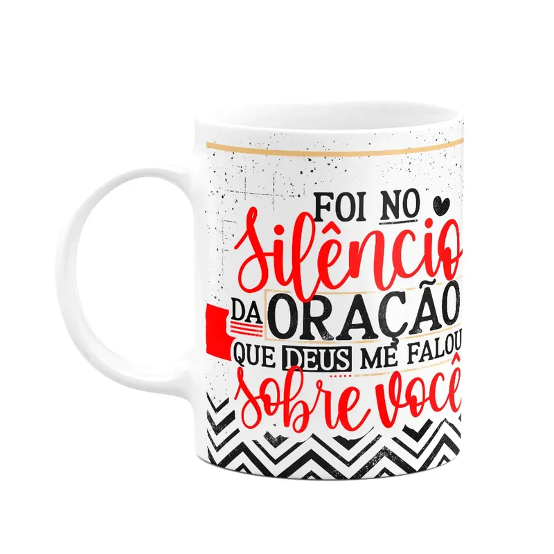 Caneca Namorados Laços - No Silêncio Da Oração