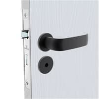 Fechadura Banheiro Grand Icaro Roseta Redonda Ros22 Preto Fosco 40mm (40x53) Soprano