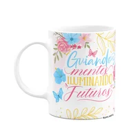 Caneca Floral Professor - Guiando Mentes Iluminando O Futuro