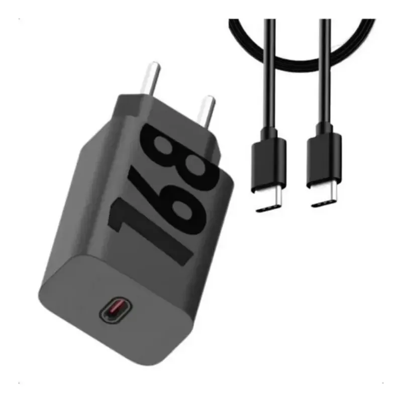 Carregador Android Turbo 168w Compativel Xiaomi Moto Samsung Preto