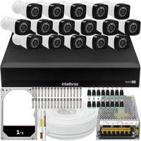 Kit Intelbras Cftv, 16 Câmeras Segurança, FULL HD 1080 + DVR 1TB