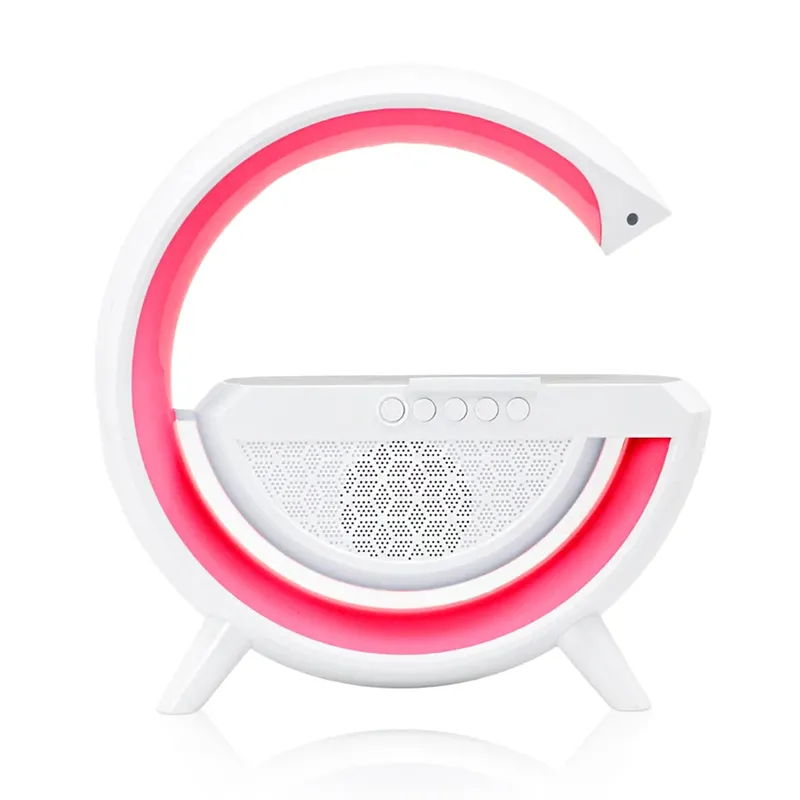Caixa De Som Bluetooth Carregamento Por Indução Luminária Portátil Kp-542