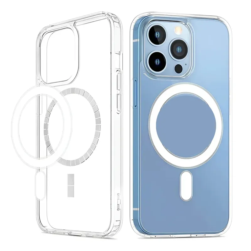 Capa Magnética Clear Transparente Compatível Iph 16 Pro Max – Aderência Confortável, Acabamento Clean E Suporte A Carreg