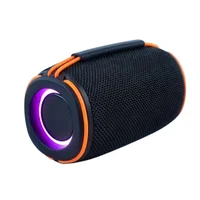 Caixa De Som Bluetooth Portátil Com Luzes LED Roxa Alça