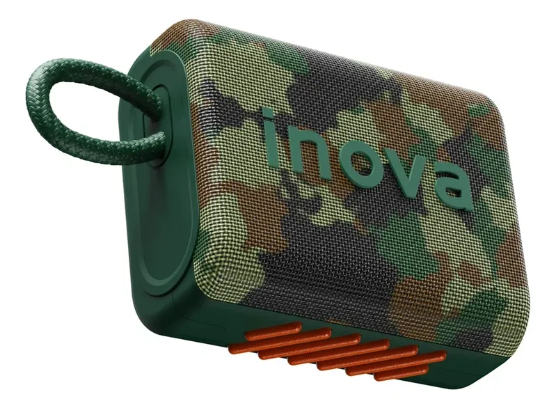 Caixa De Som Mini Bluetooth Tws Grave Potent Com Radio Camuflada
